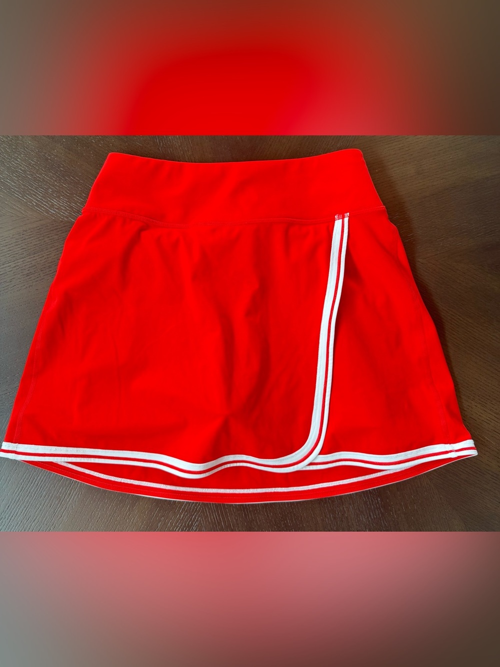 Athleta Red Athletic Skort with White Trim